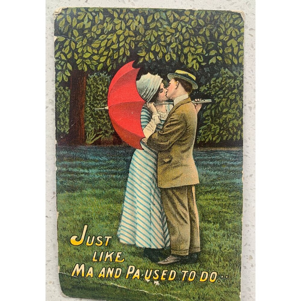Adult humor post card vintage Romance